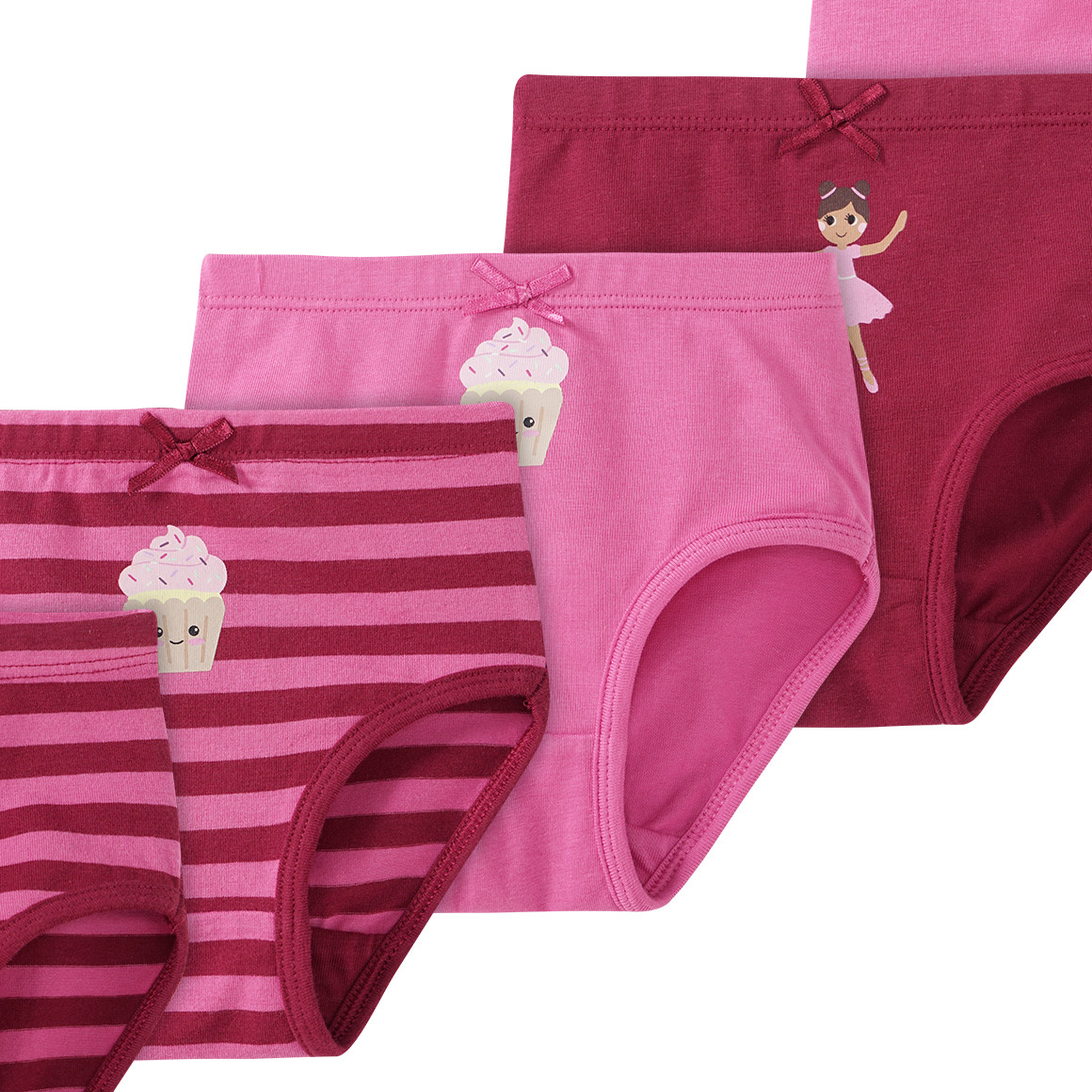 5 Baby Slips in verschiedenen Dessins