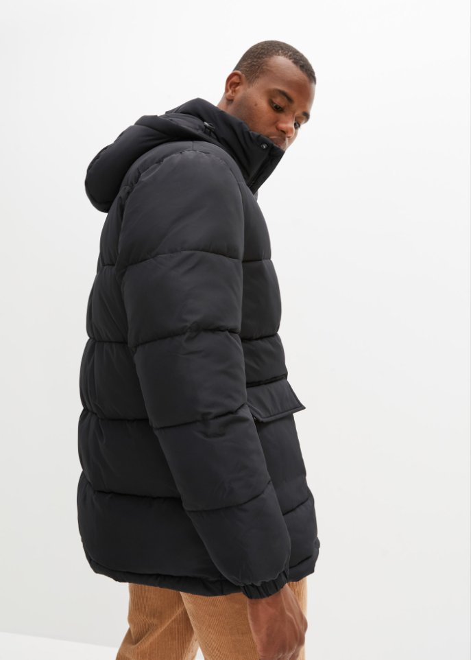 Steppjacke mit abnehmbarer Kapuze aus recyceltem Polyester