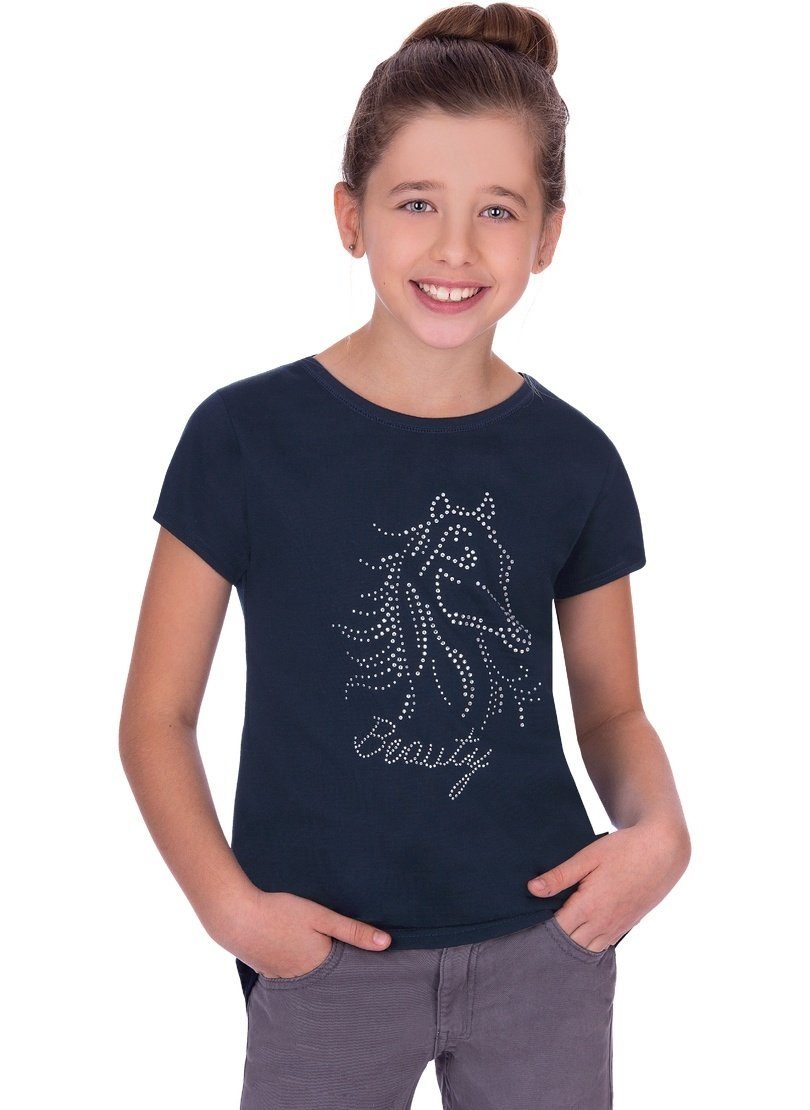 Trigema T-Shirt TRIGEMA T-Shirt mit Glitzer-Pferd
