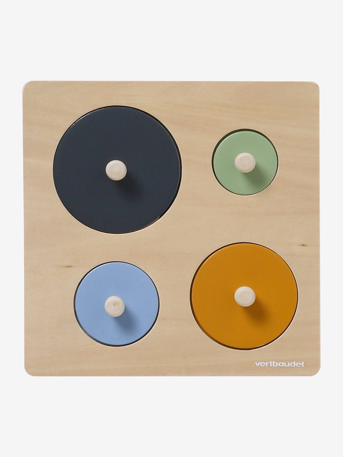 Puzzle formes rondes animaux en bois FSC® multicolore