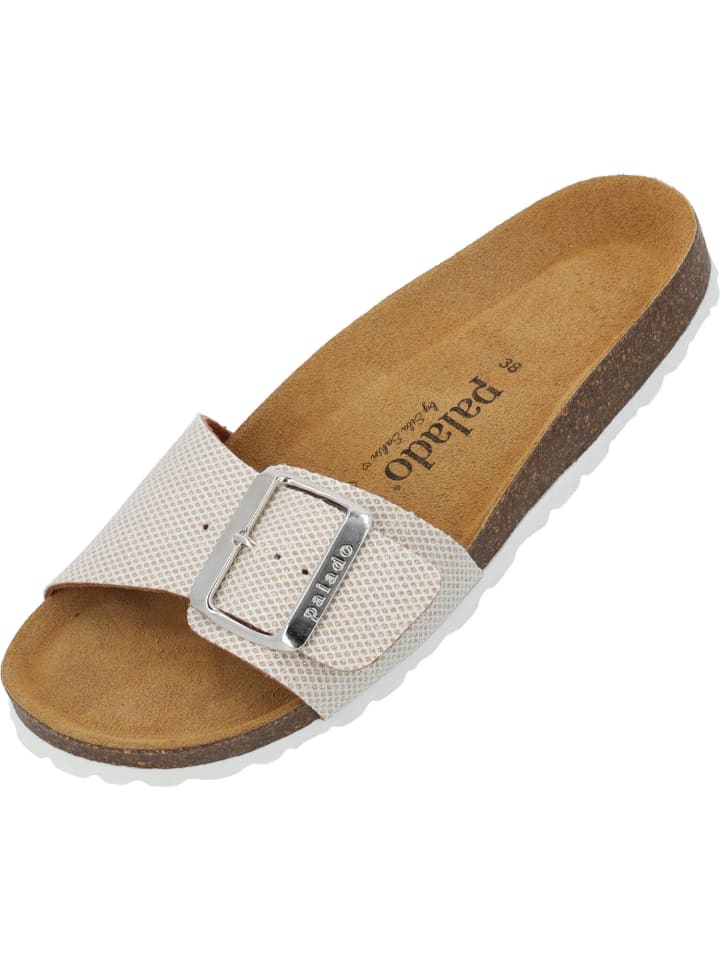 palado Pantoletten in beige glitzer günstig kaufen