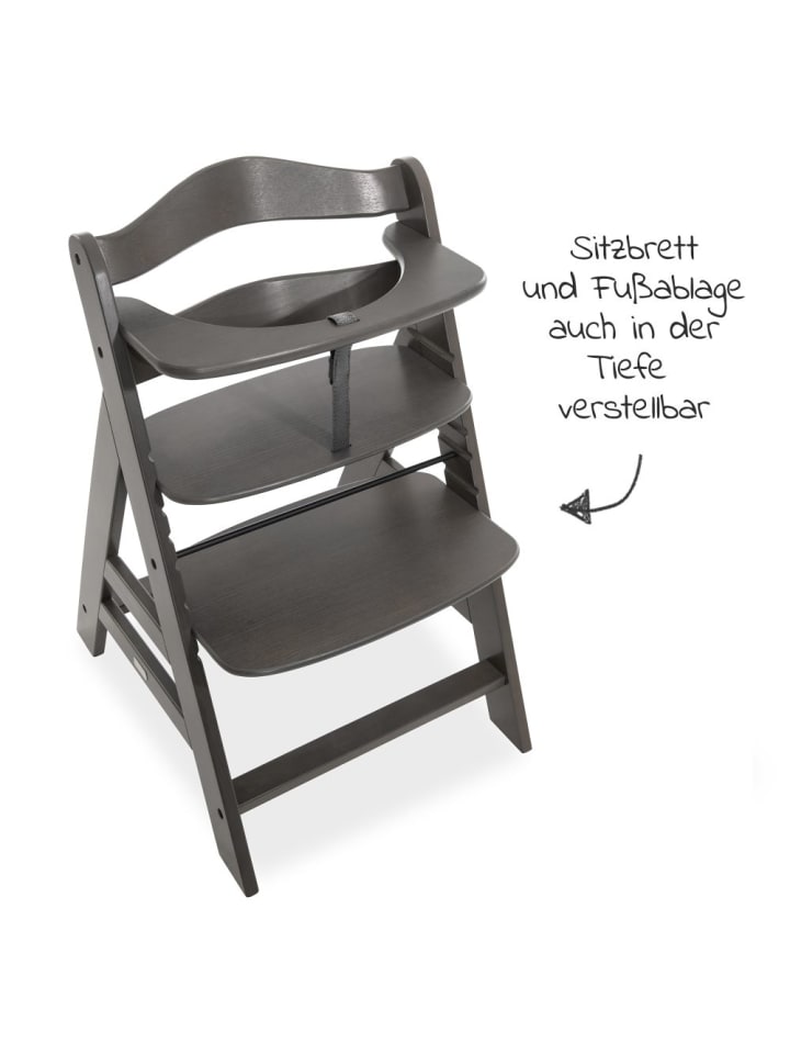 Hauck Hochstuhl Alpha Plus Charcoal im Sparset inkl. in grau,weiss günstig kaufen onesize