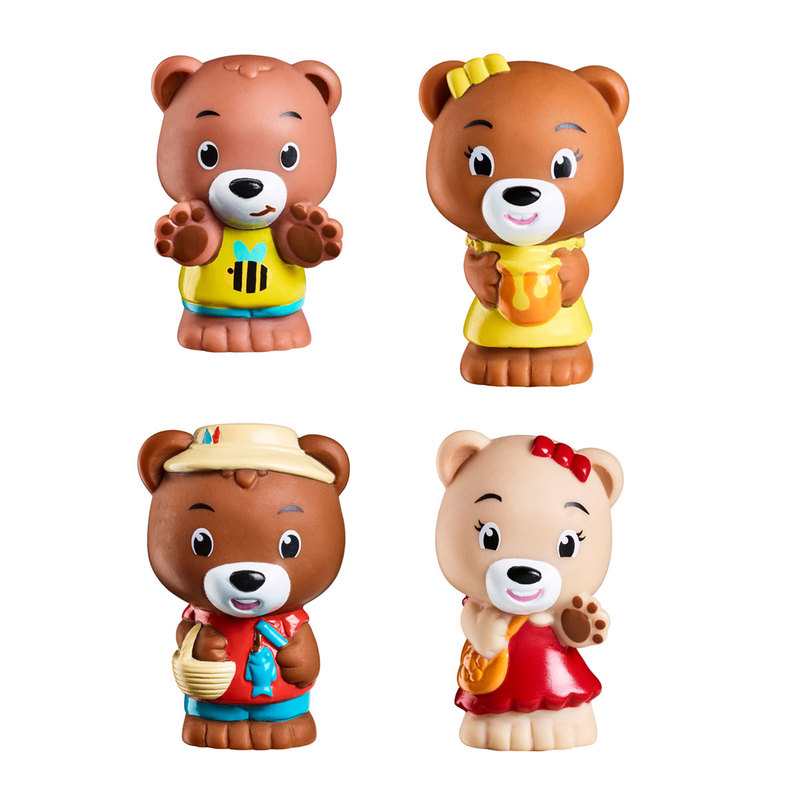 Lot de 4 personnages ours Browny Klorofil