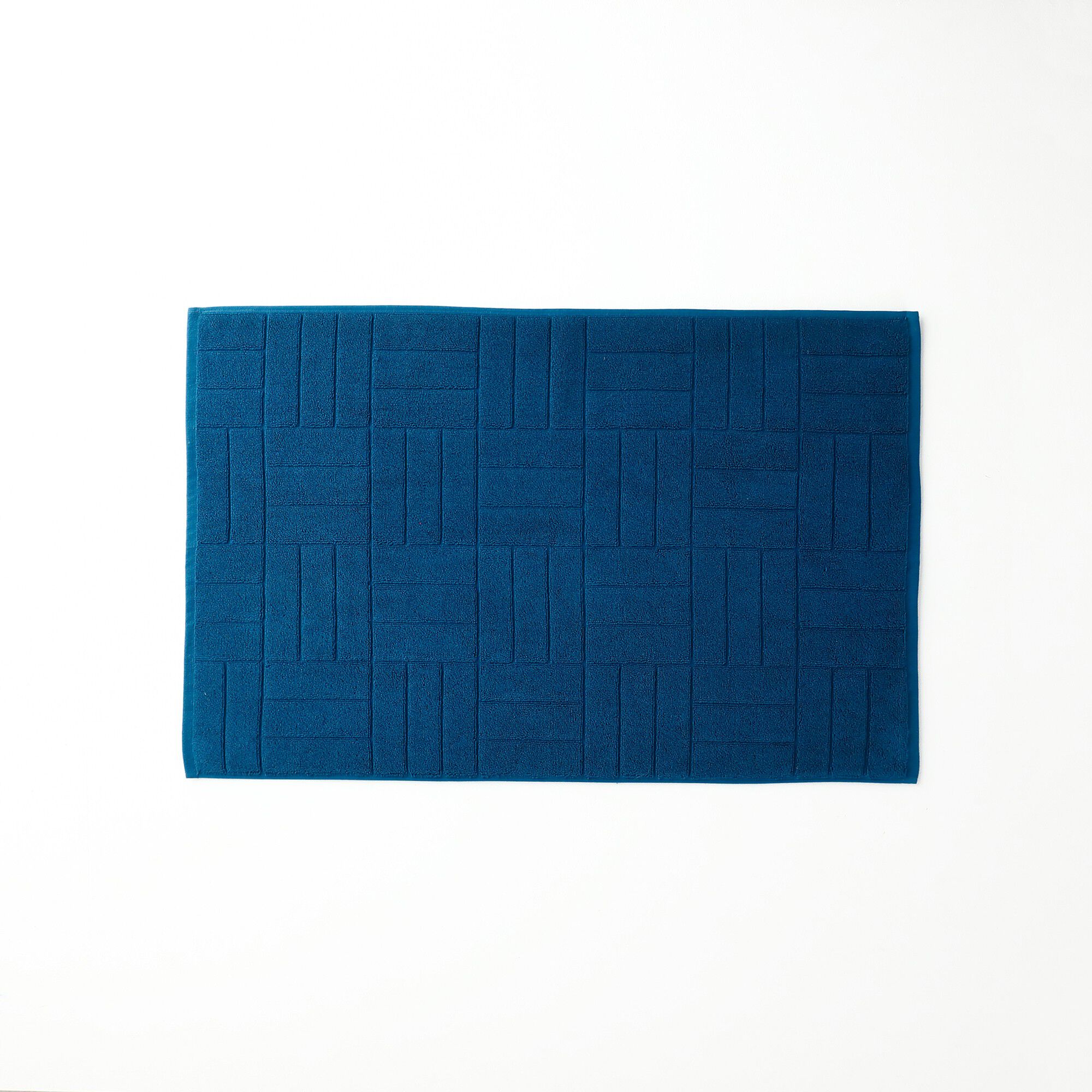 Tapis de bain éponge motif parquet