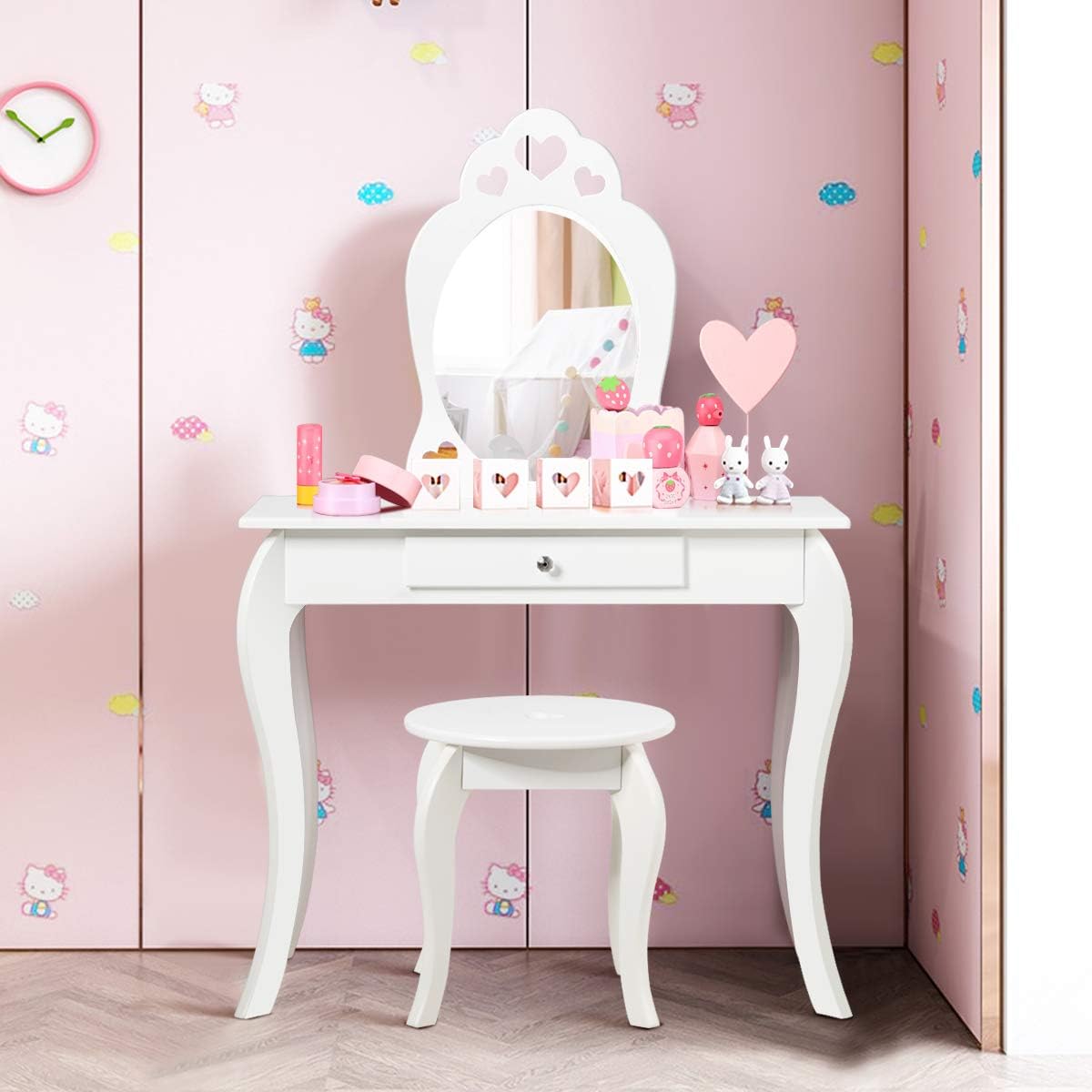 Costway COSTWAY Kinder Schminktisch
