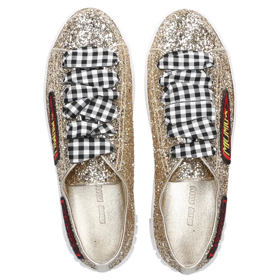 Miu Miu - Sneaker low Glitter - gold
