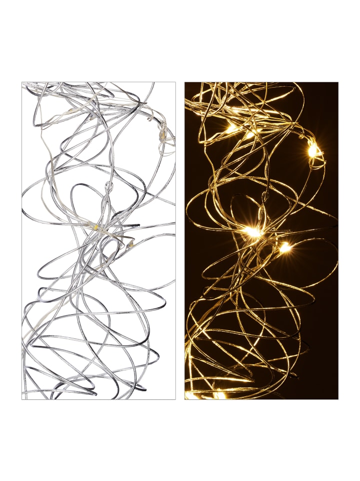 relaxdays LED Lichtkranz in Silber - Ø 30 cm günstig kaufen onesize