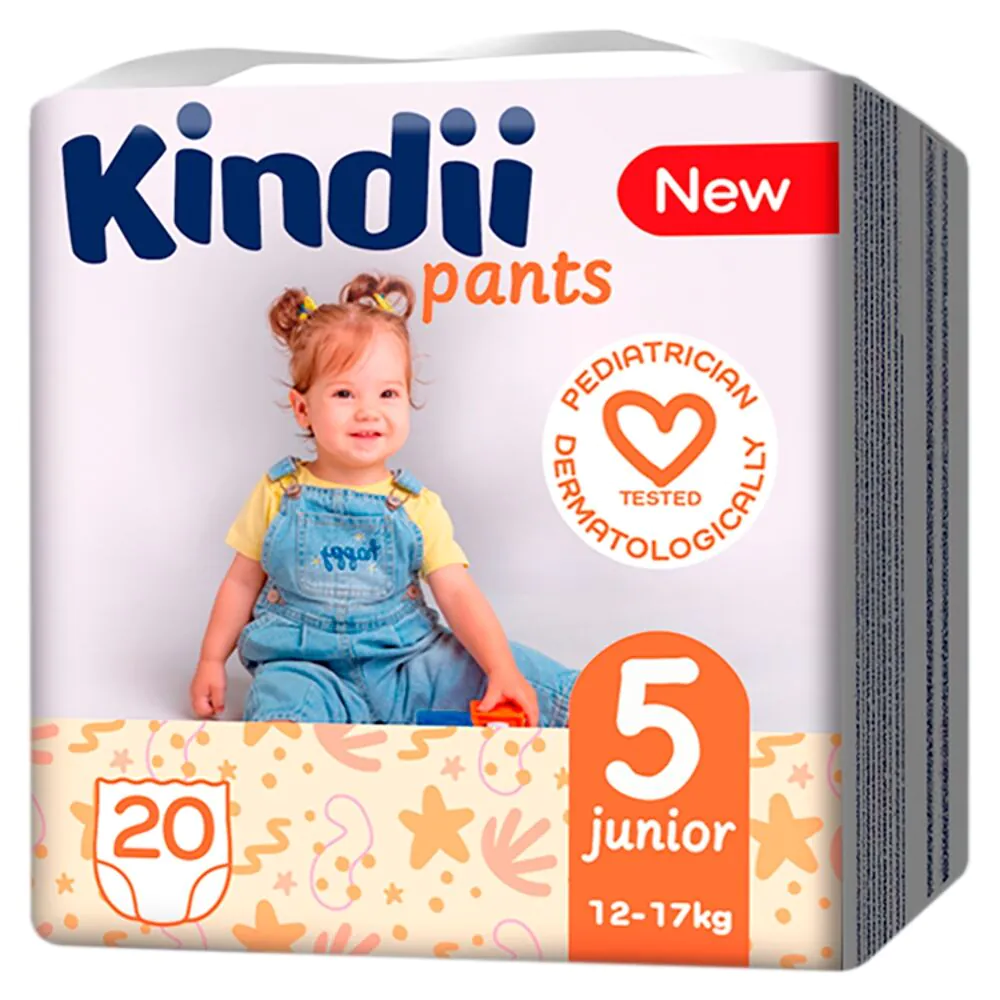 Kindii Junior 5 - Blebukser størrelse 5 (12-17 kg) 20 stk.