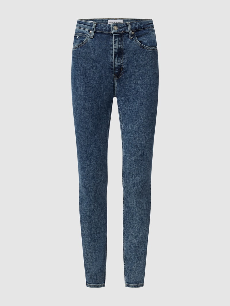 Skinny Fit High Waist Jeans mit 5-Pocket-Design in jeans