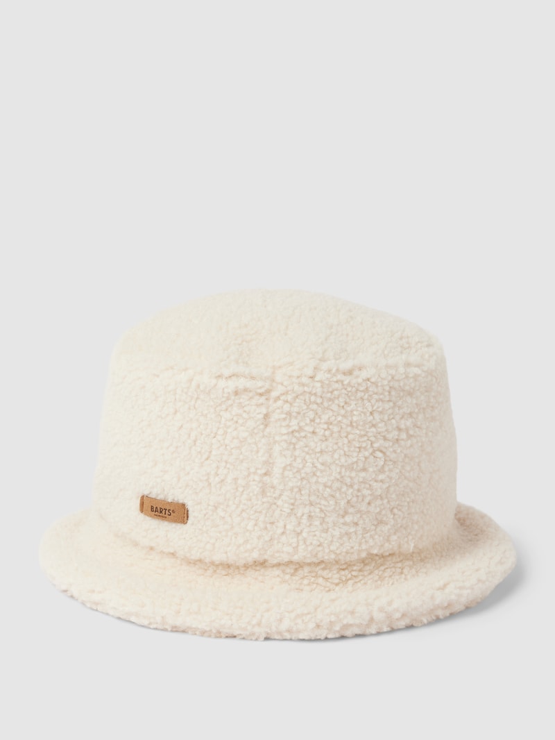 Bucket Hat mit Teddyfell in offwhite