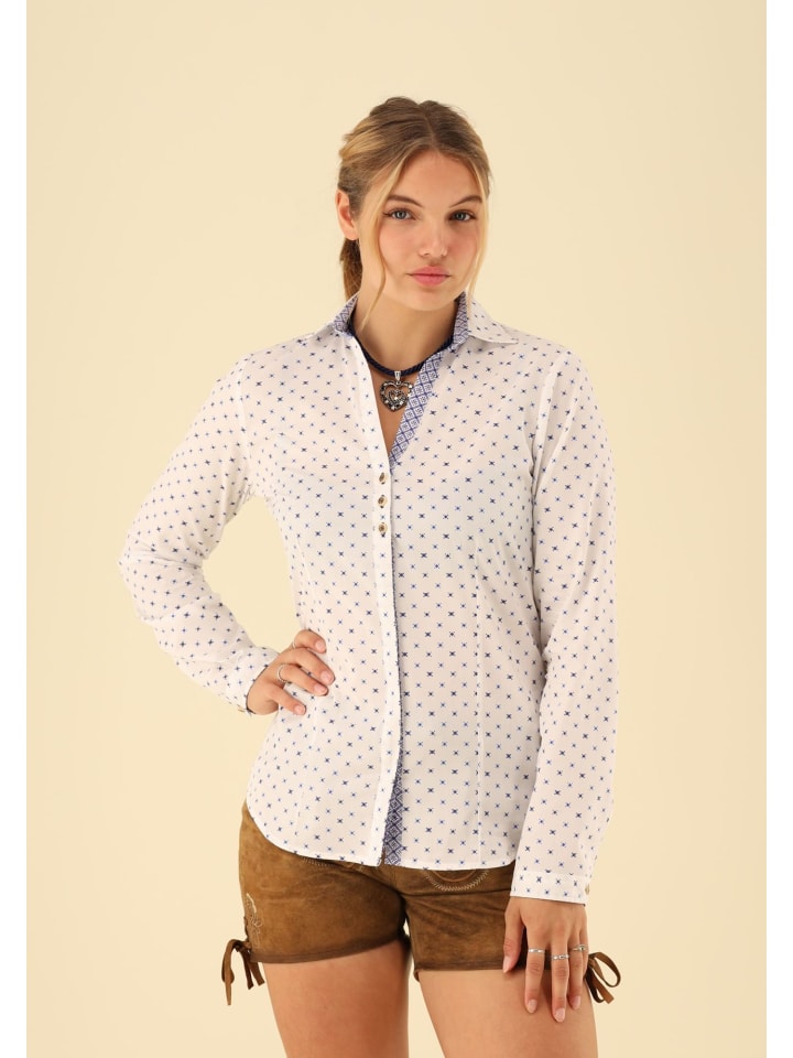 OS-Trachten Bluse Lapilo in jeans günstig kaufen