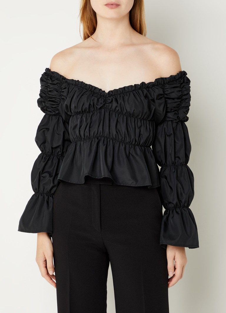 Laagam  Sadie top met smockwerk en V-hals