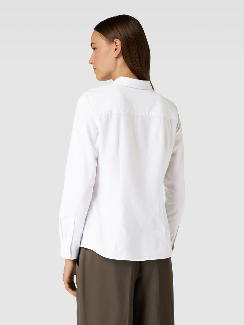 Hemdbluse mit Umlegekragen in weiß