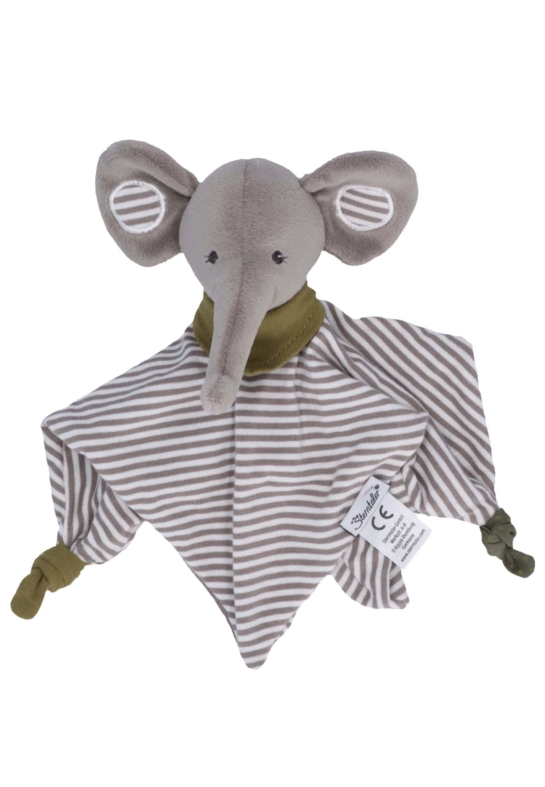 Schmusetuch Elefant Eddy in Grau, ohne Rassel