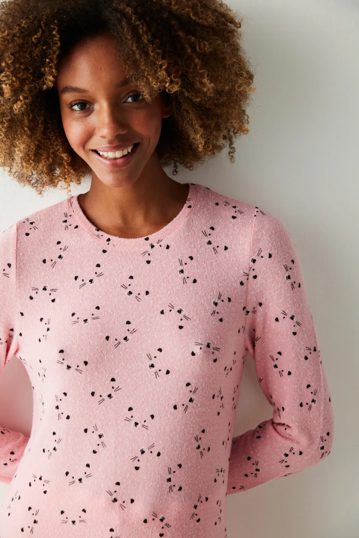 Penti  Thermo-Pyjama-Set mit süßem Gesicht