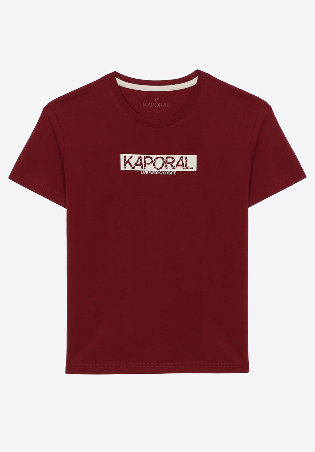 EDDY   T-shirt bordeaux Garçon 100% coton