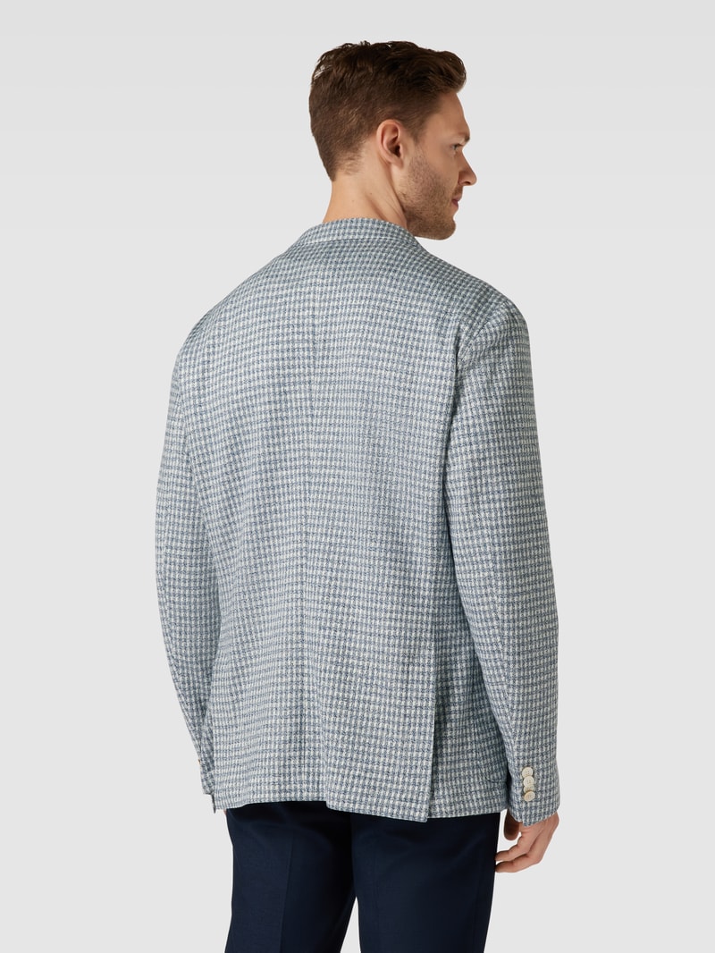 Sakko mit Hahnentrittmuster Modell 'Hanry' in blau