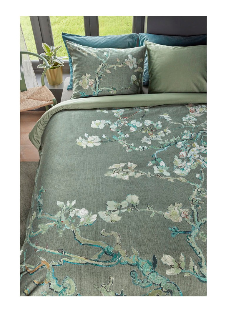 Bettwäsche-Set „Mandelblüte“ aus Baumwollsatin (220 TC) des Van Gogh Museums – inklusive Kissenbezüge