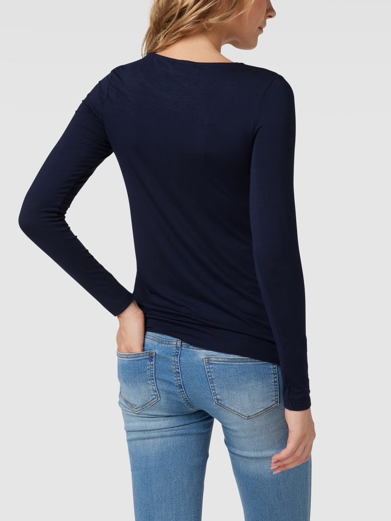 Umstands-Longsleeve mit Drapierung in marineblau