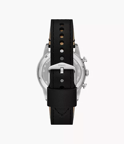 Fossil Uhr Chronograph Sport Tourer Leder schwarz