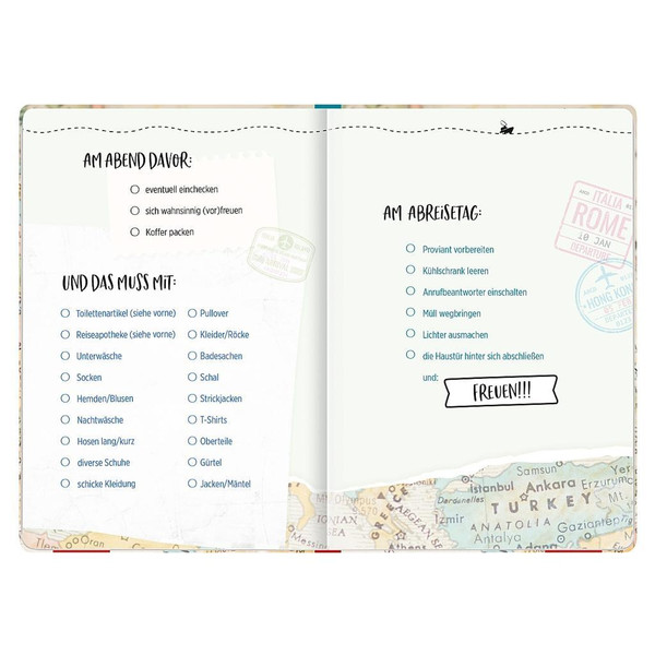 Reisetagebuch (Landkarte) - Notizbuch
