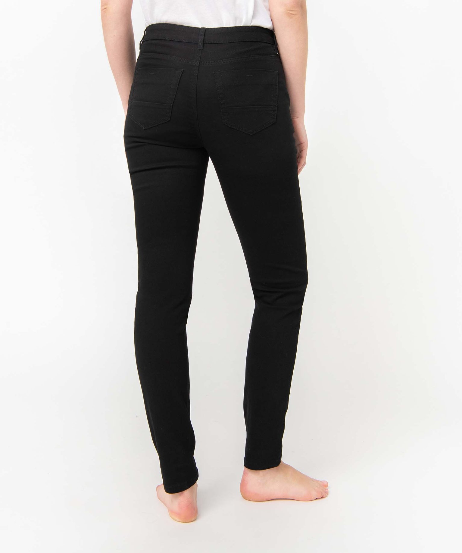 Pantalon femme coupe Slim taille normale noir | GEMO