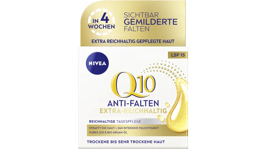 NIVEA Q10 Anti-Falten Extra-Reichhaltige Tagespflege Trockene Haut LSF15 50 ml