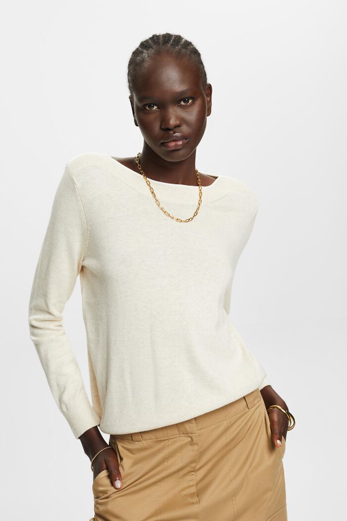 Pullover mit Bootausschnitt