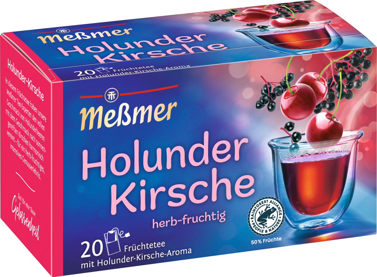 Früchtetee Holunder, Kirsche (20 Beutel), 55 g