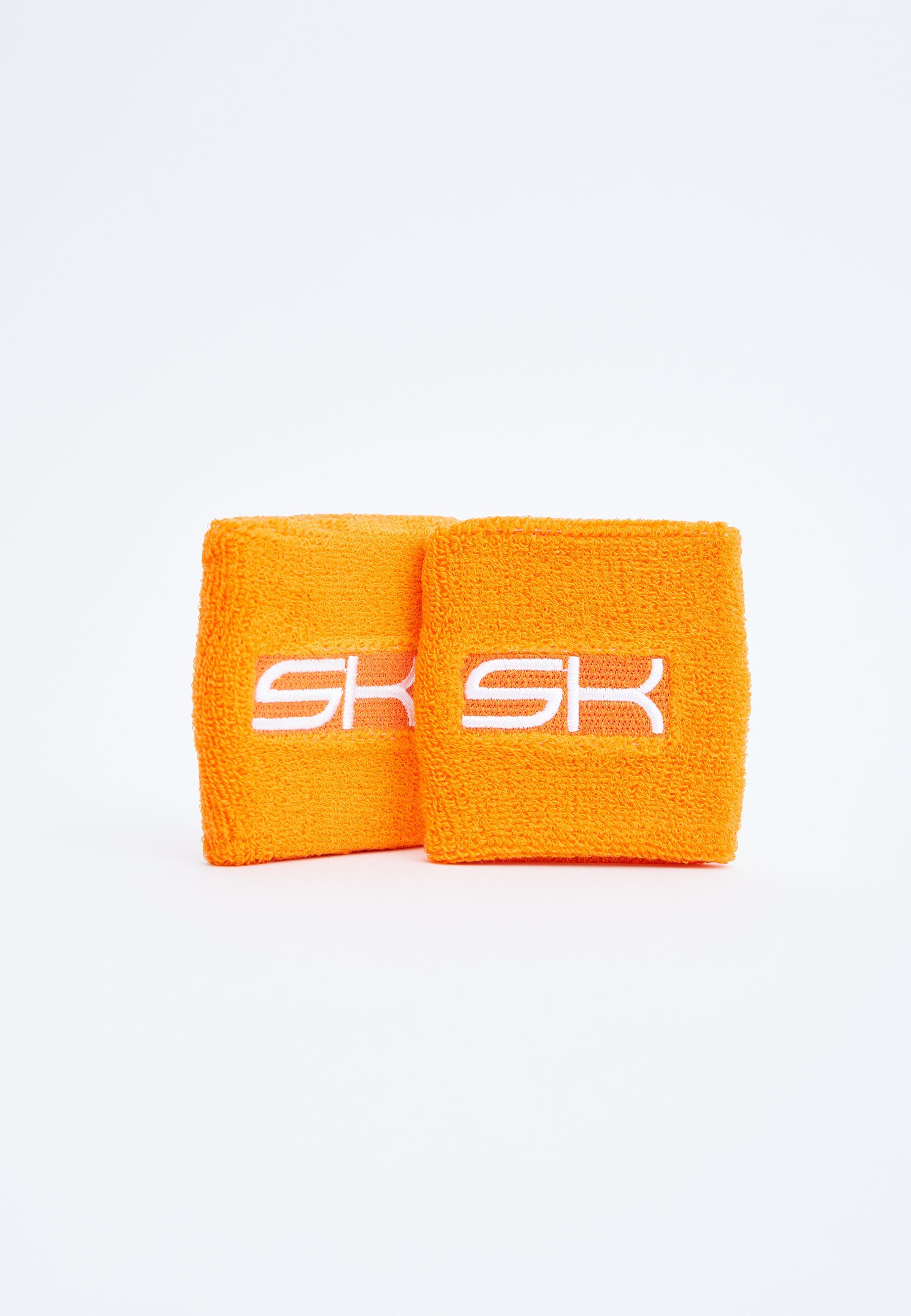 SPORTKIND Schweißband Tennis Schweißbänder klein 2er Set unisex Kinder & Erwachsene, orange