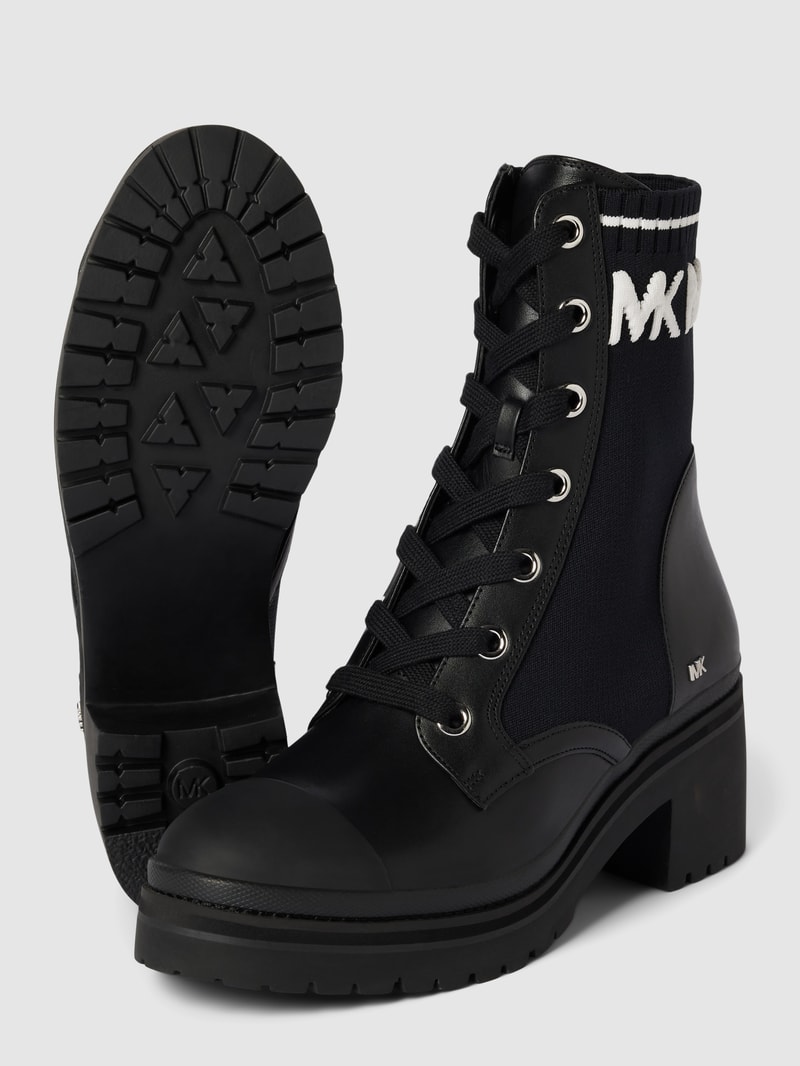 Schnürboots mit Label-Details Modell 'BREA' in schwarz