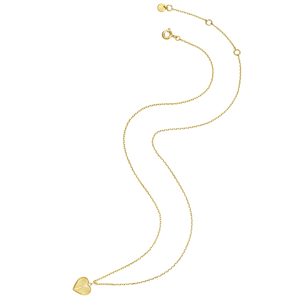 Glanzstücke München Collier en argent Coeur Argent sterling en Or jaune collier