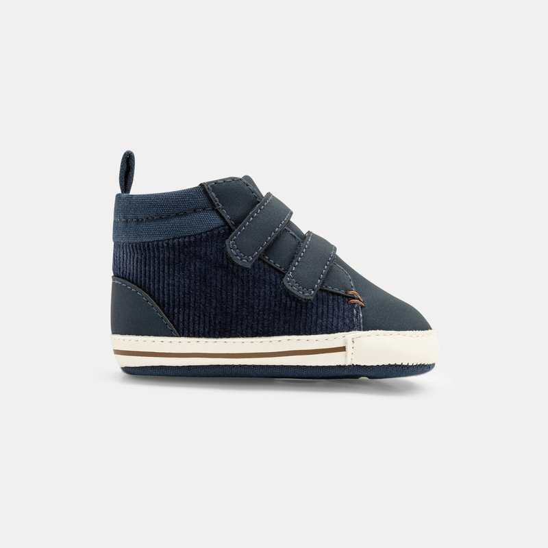 Chaussure montante matelassée bleu bébé garçon