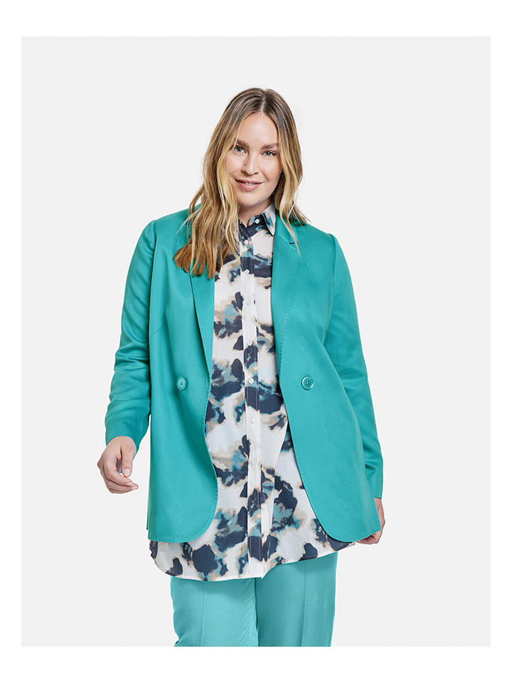 SAMOON Blazer in Türkis günstig kaufen