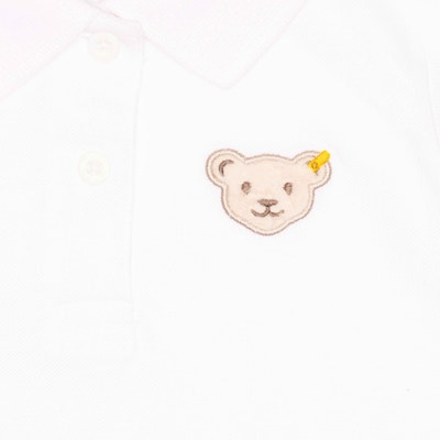Poloshirt kurzarm, weiß für Mädchen