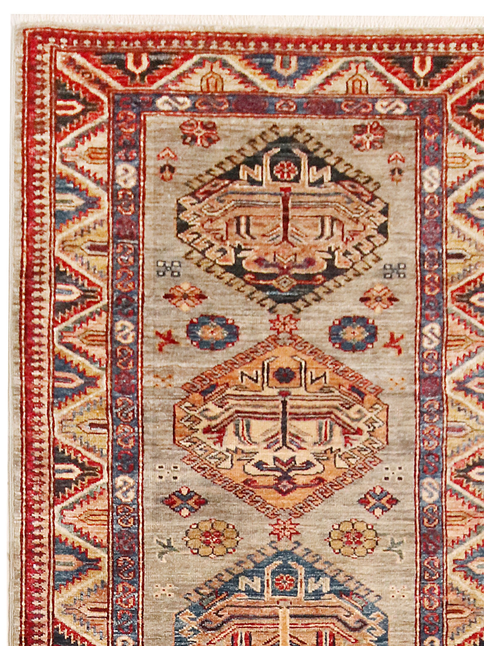 Kazak Ghazni ca. 243 x 83 cm, Unikat / Einzelstück
