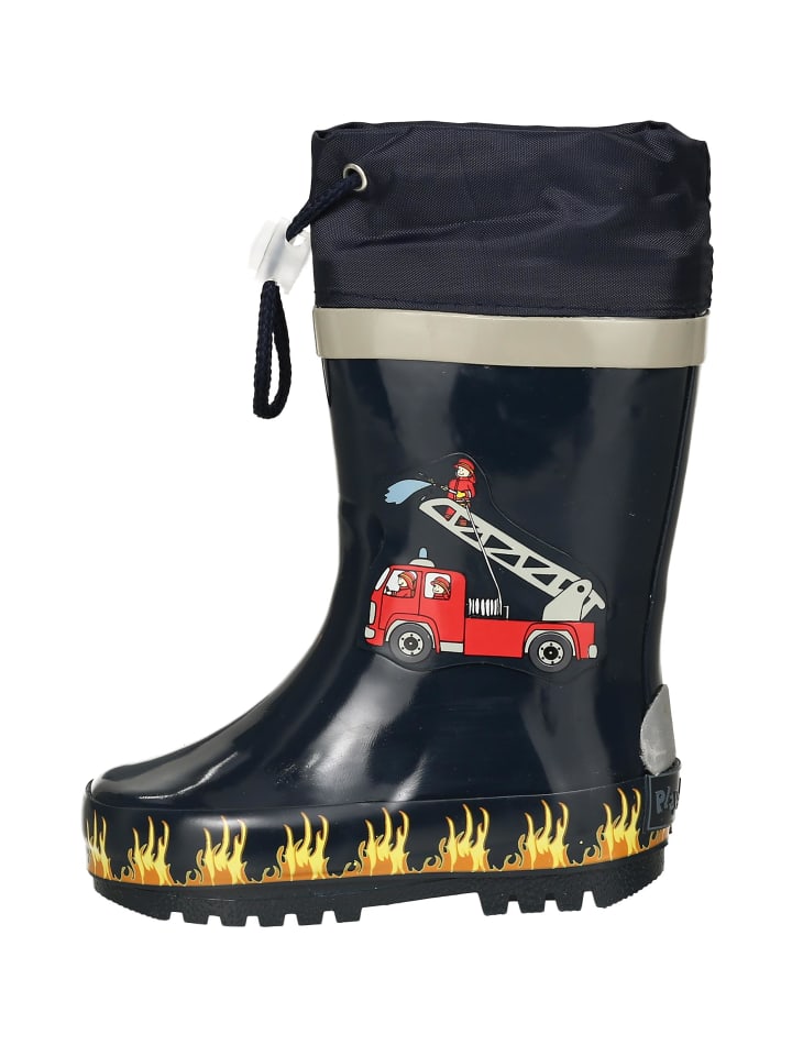 Playshoes Gummistiefel Feuerwehr in Marine günstig kaufen