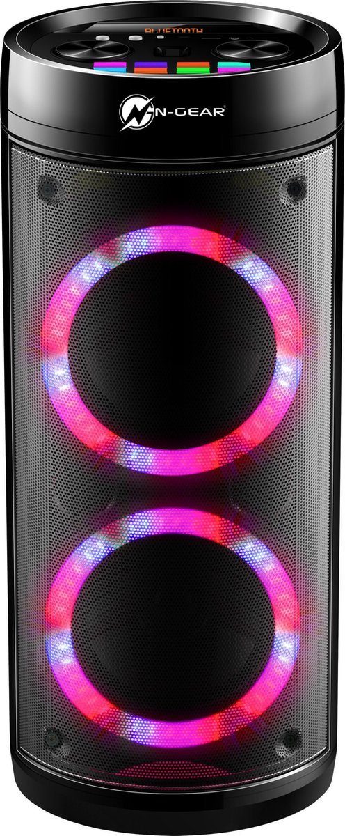 N-GEAR LPG26R Let's Go Party Karaoke LED Disco, Power Bank, Leistung 600W Bluetooth-Lautsprecher