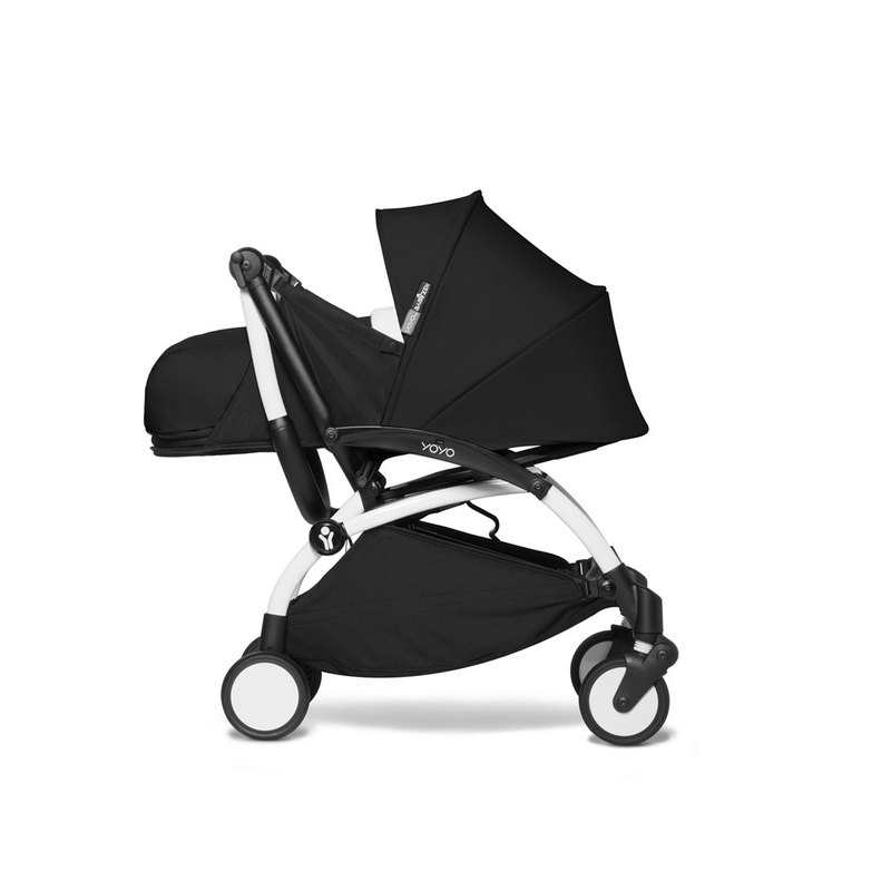 Poussette Yoyo2 châssis blanc et assise 0+ noir Babyzen