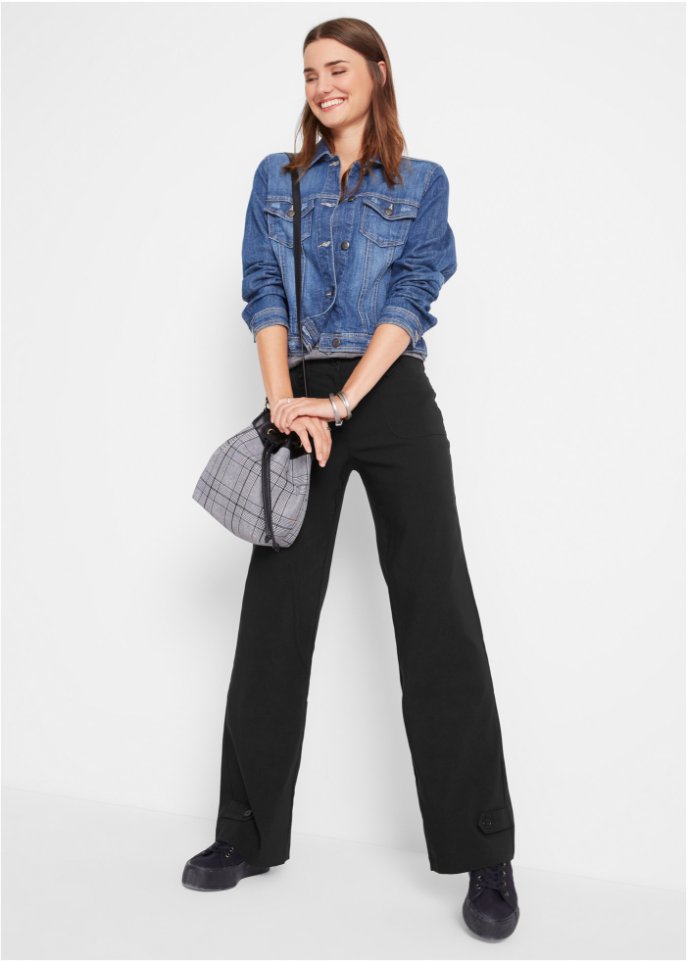 Bengalin-Stretch-Hose mit Bequembund, Straight