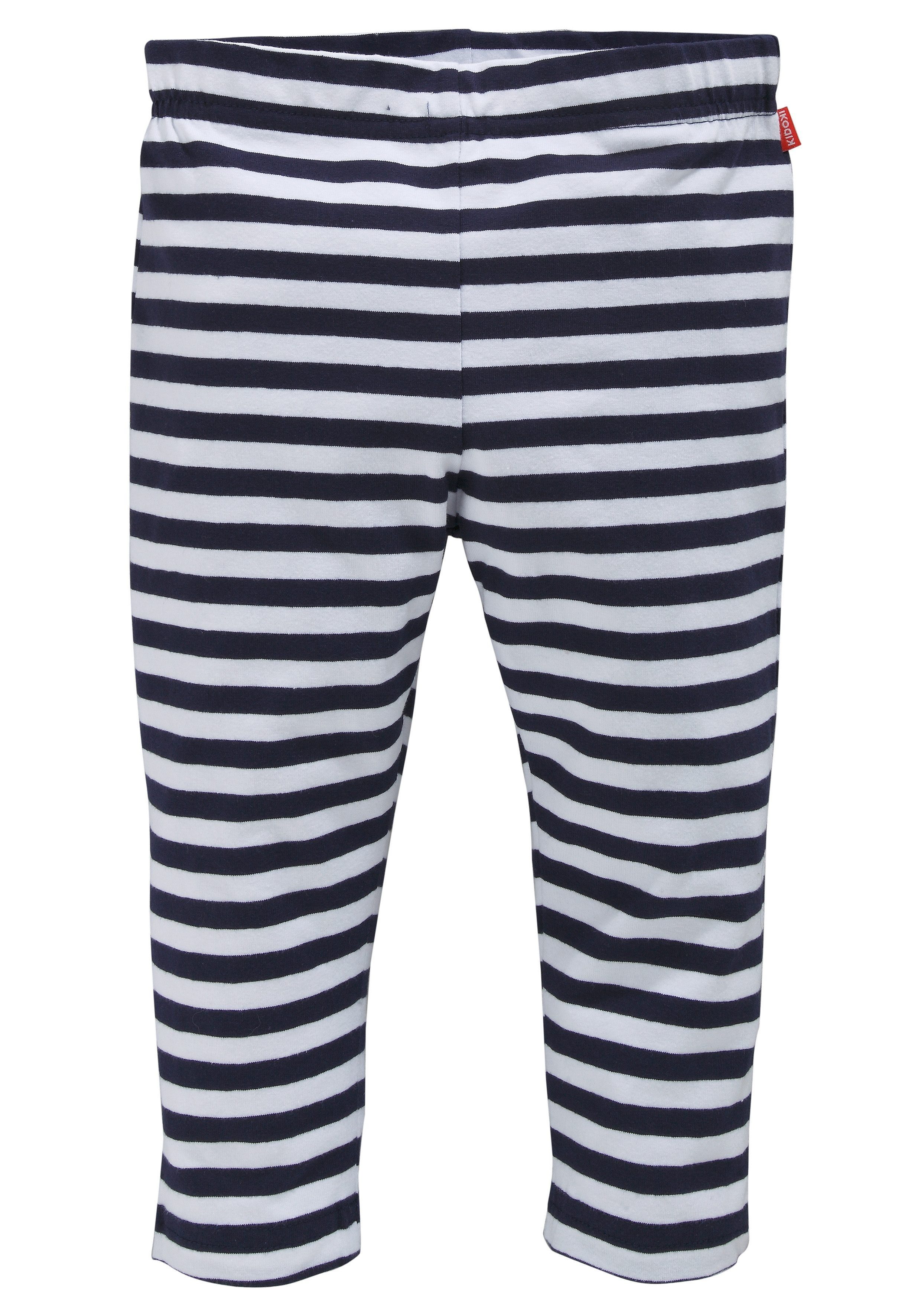 KIDSWORLD Kleid, Leggings & Haarband (Set, 3-tlg) Capri und Haarband maritim geringelt