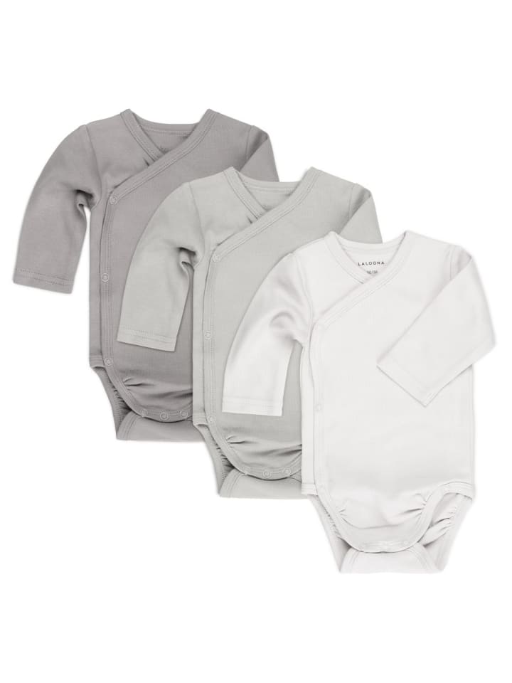 LaLoona Wickelbody Langarm 3er Pack - Natur - in beige günstig kaufen 62/68