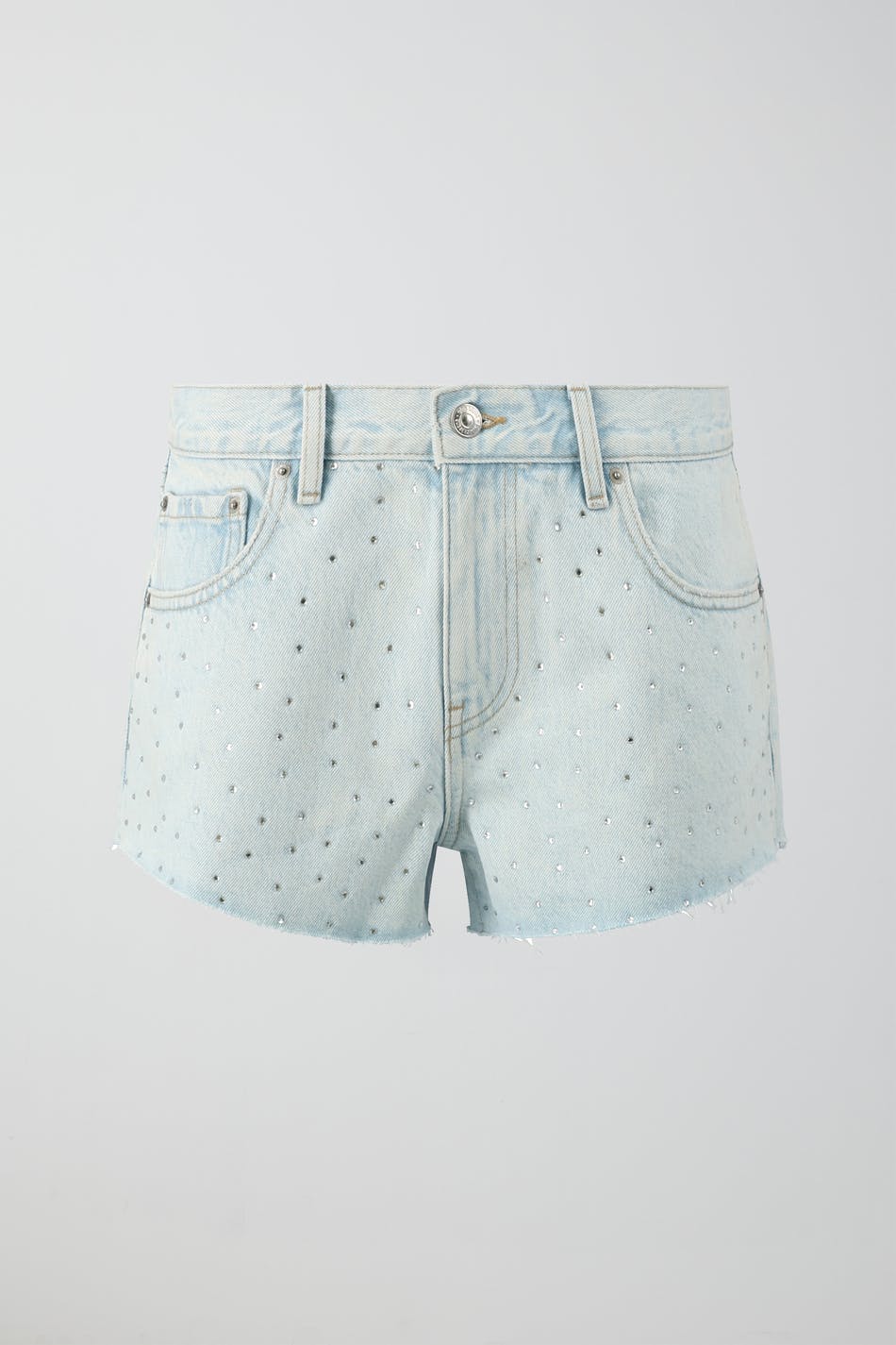 Sparkle denim shorts