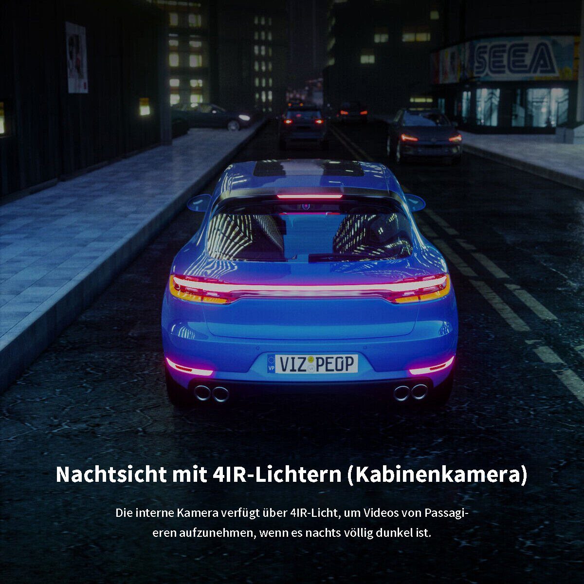 Yoyaxi 1080P HD Rückspiegel Auto DVR Dual Dash Cam Kamera Dashcam (Vorne Hinten Video Recorder)