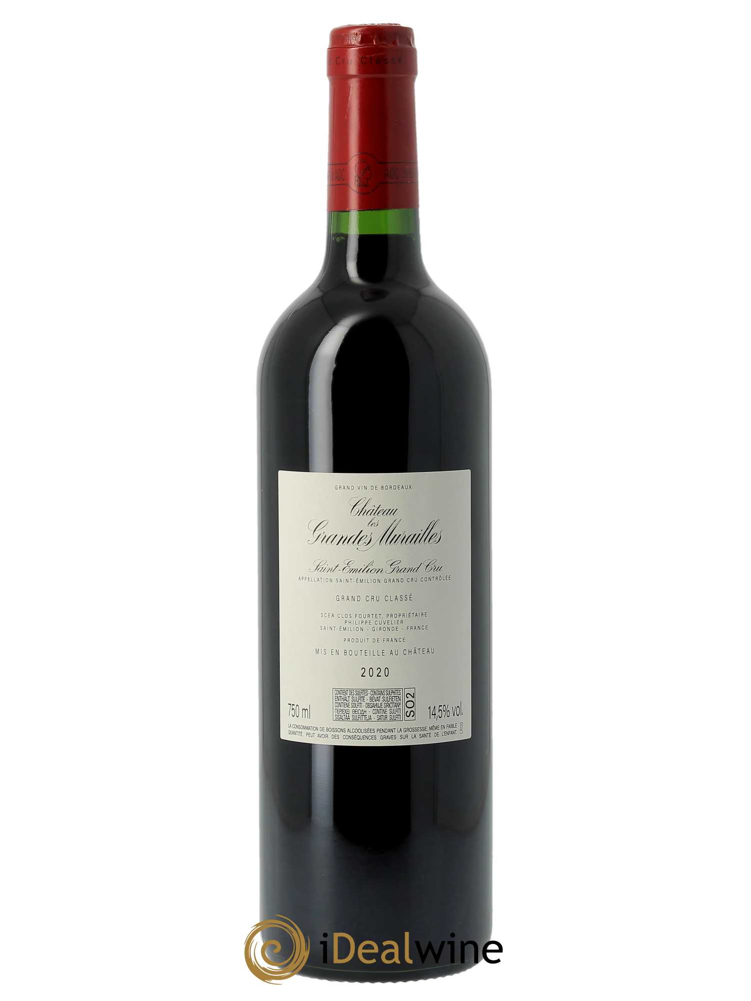 Château les Grandes Murailles Grand Cru Classé (CBO à partir de 6 BTS) 2020 - Lot de 1 Bouteille