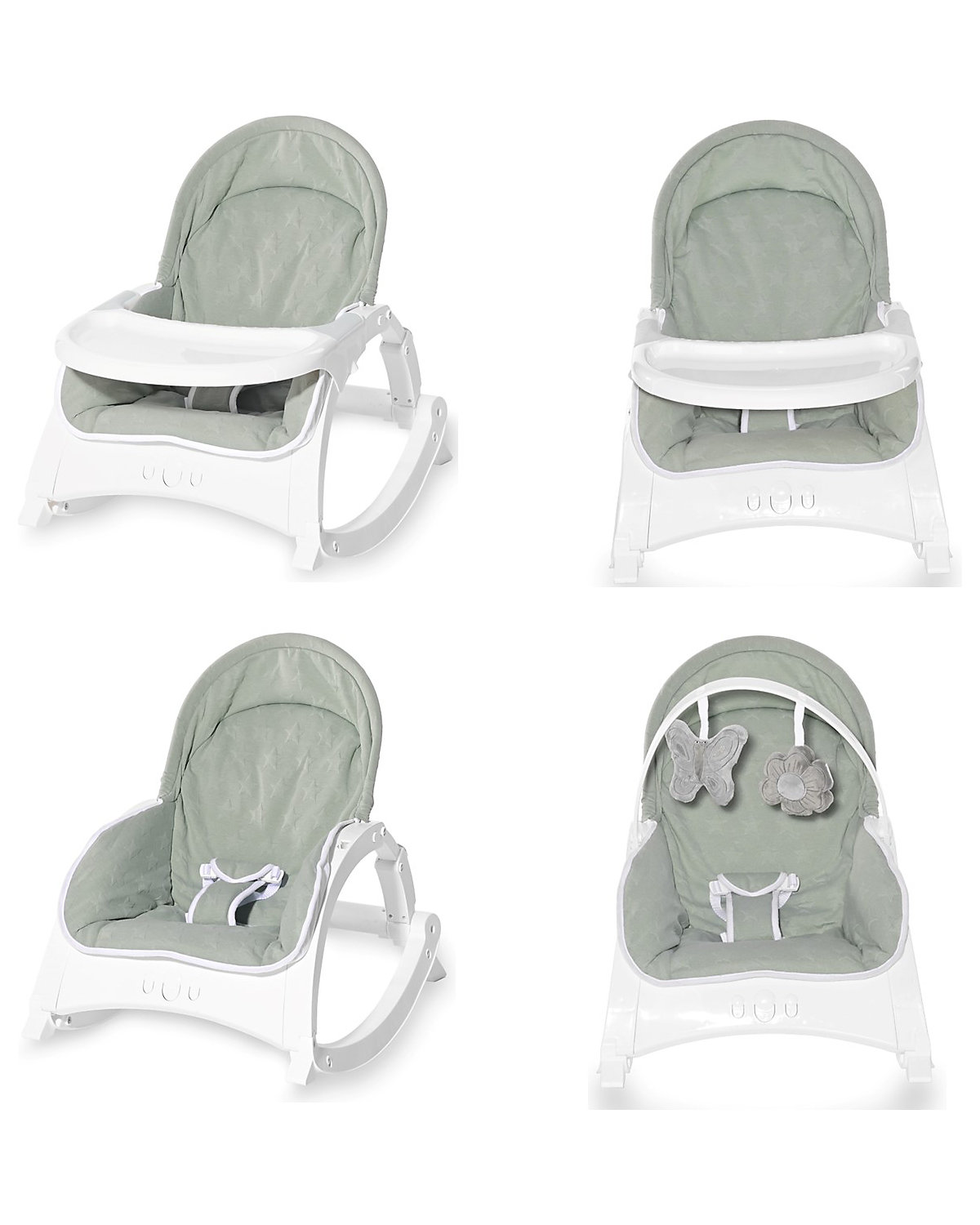 Babywippe ALEX 3 in 1 Tisch Vibrationsfunktion, 4 Melodien Babywippen
