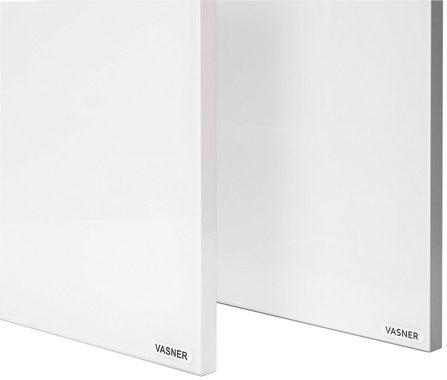 Vasner Infrarotheizung Glas mit Rahmen weiß, 450 W, Citara G, Infrarot Glasheizung, IP44 Bad geeignet