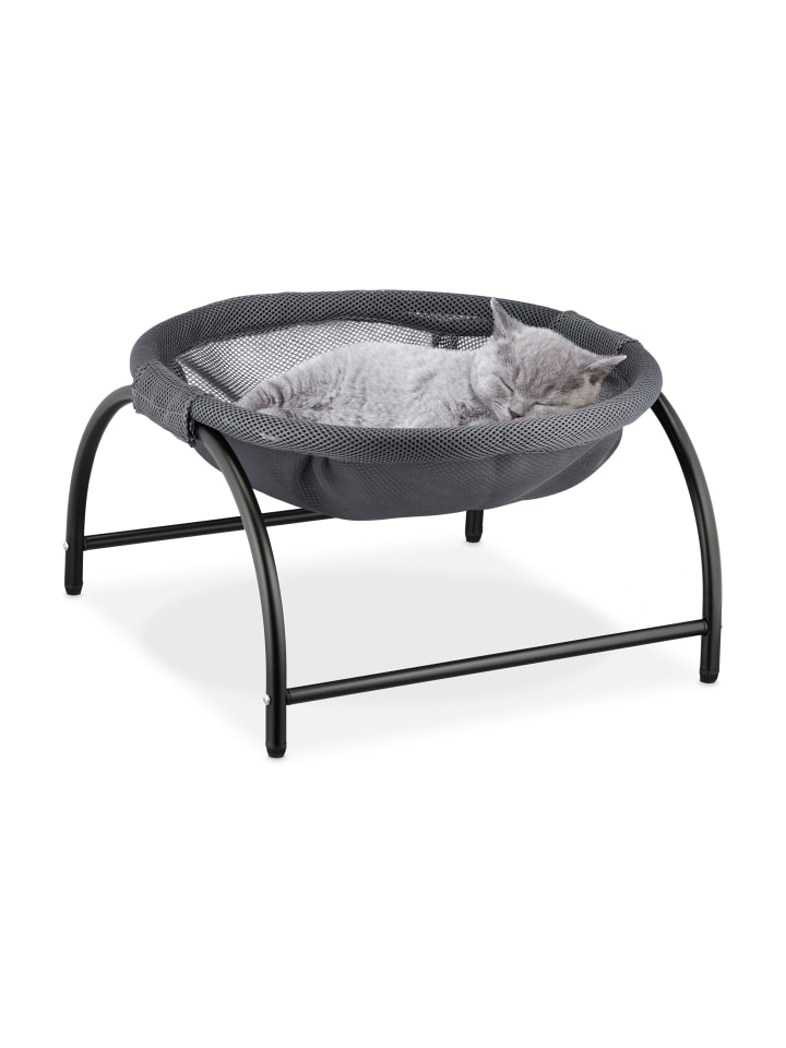 relaxdays Katzenhängematte in Dunkelgrau/ Schwarz günstig kaufen onesize