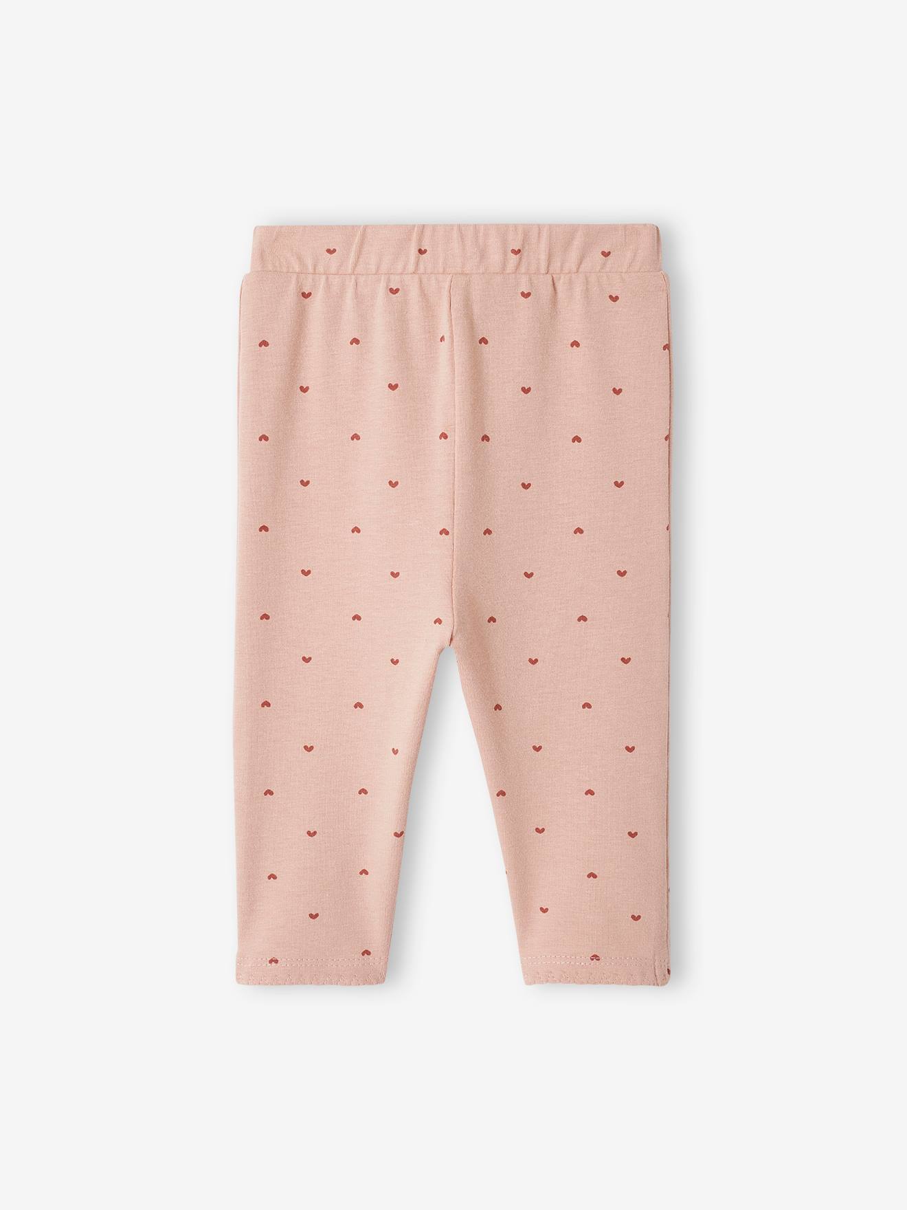 Lot de 2 leggings bébé rose poudré
