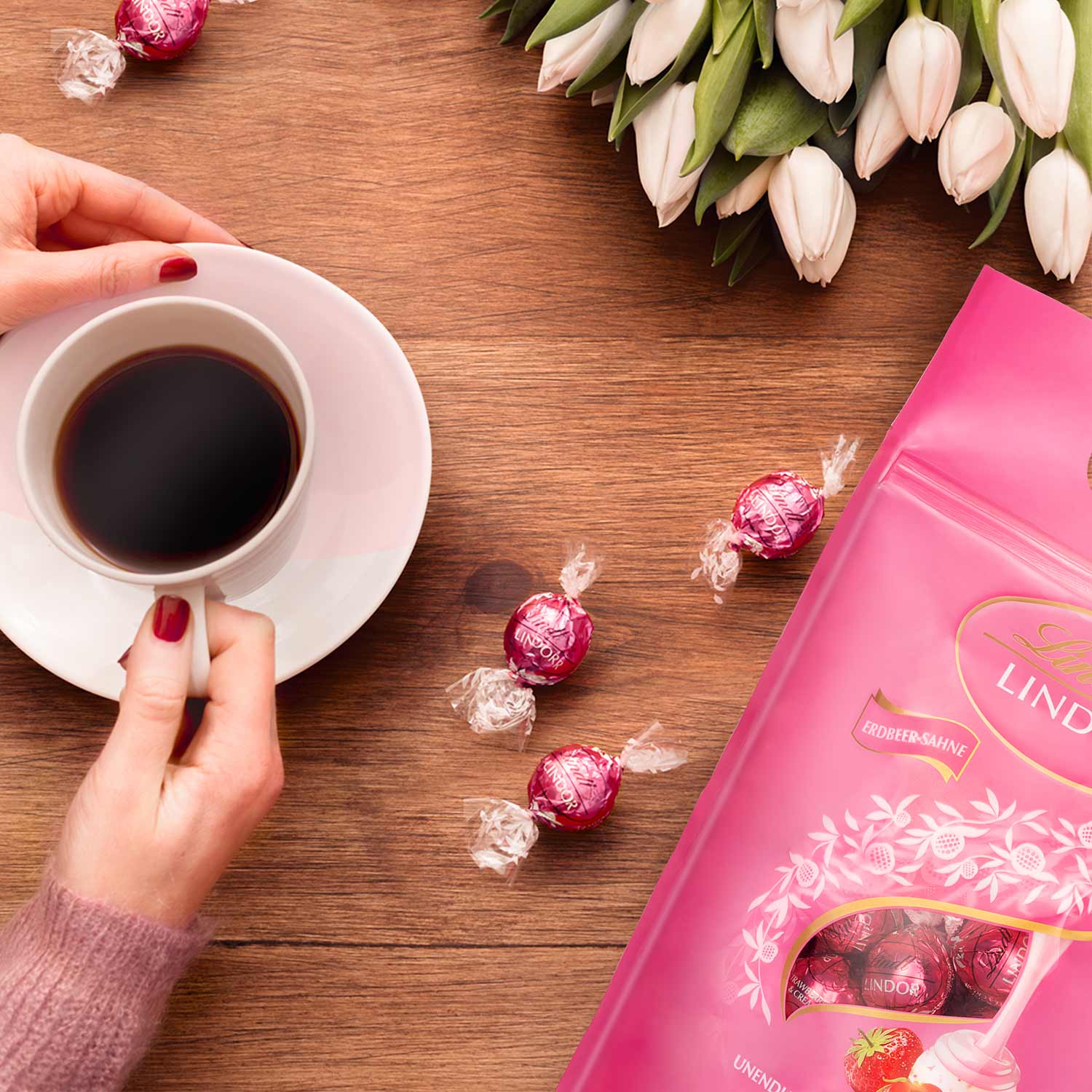 Lindt Lindor Kugeln Erdbeer-Sahne 1kg